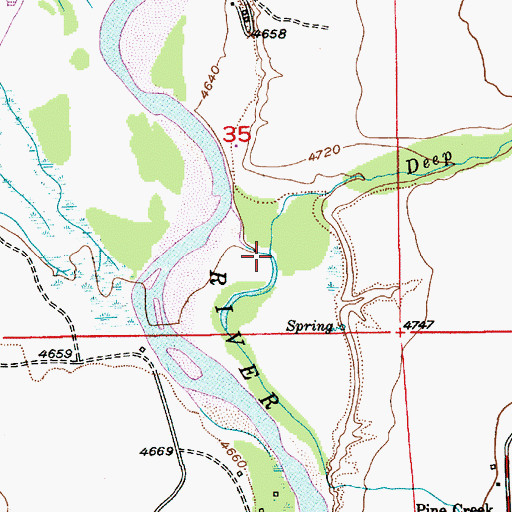 Topographic Map of Deep Creek, MT
