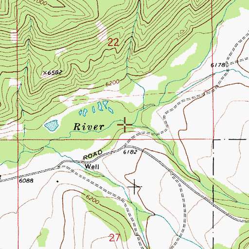 Topographic Map of Deep Creek, MT