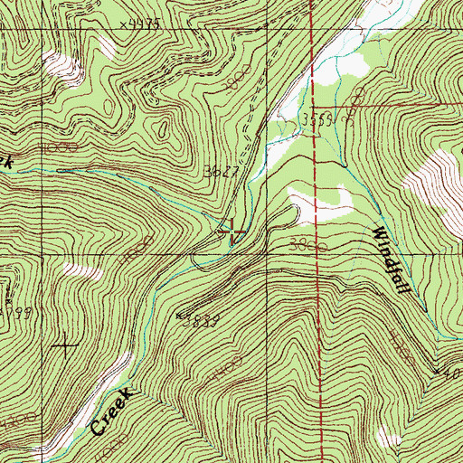 Topographic Map of Deep Creek, MT