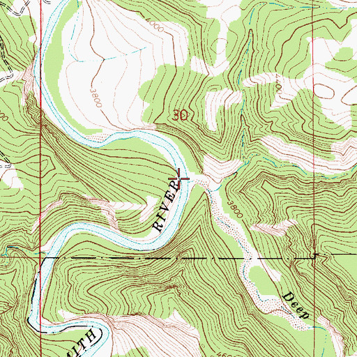 Topographic Map of Deep Creek, MT