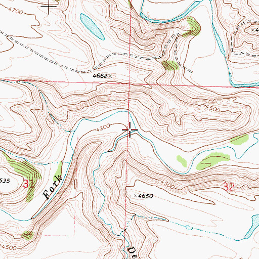 Topographic Map of Deep Creek, MT
