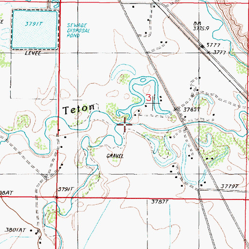 Topographic Map of Deep Creek, MT