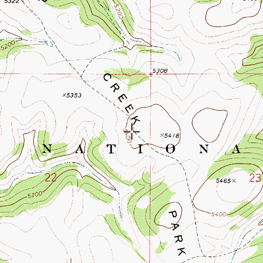 Topographic Map of Deep Creek Park, MT