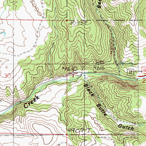 Topographic Map of Deep Creek Ranger Station, MT