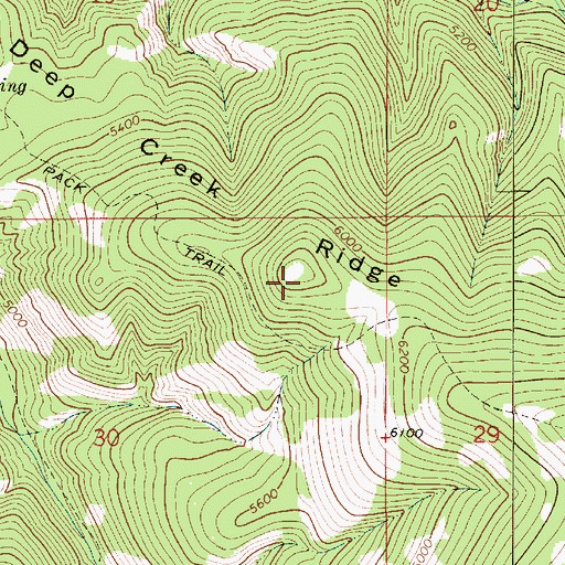Topographic Map of Deep Creek Ridge, MT