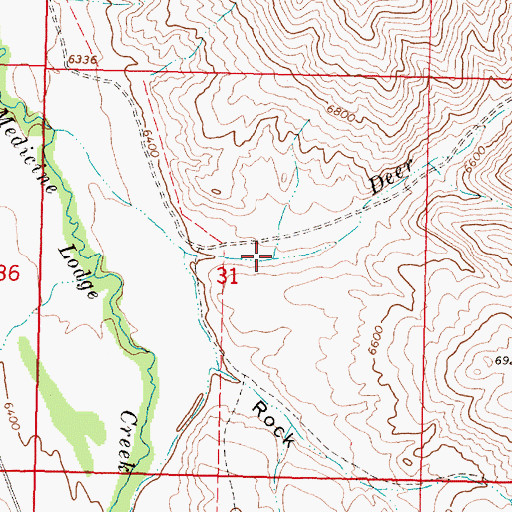 Topographic Map of Deer Canyon, MT