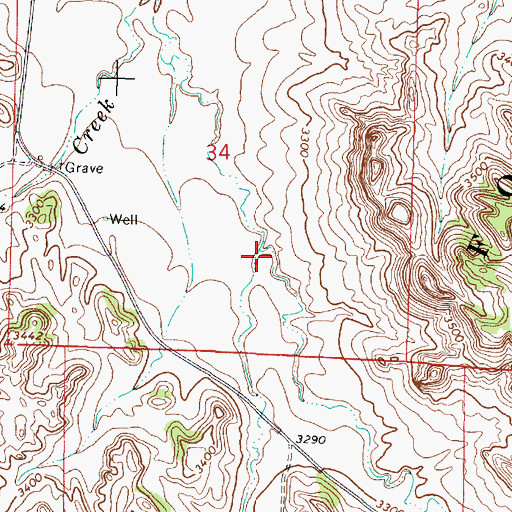 Topographic Map of Deer Creek, MT