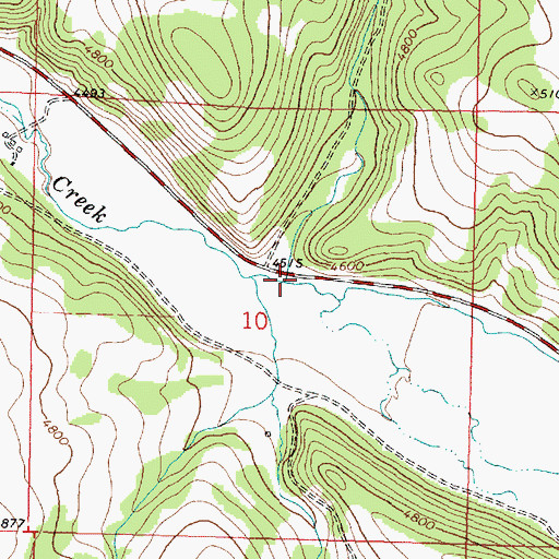 Topographic Map of Deer Creek, MT