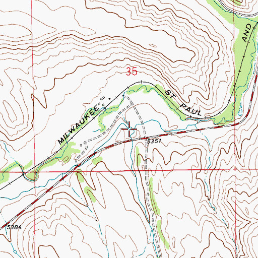 Topographic Map of Deer Creek, MT