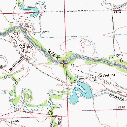 Topographic Map of Deer Creek, MT