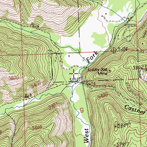 Topographic Map of Deer Creek, MT
