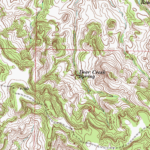 Topographic Map of Deer Creek Spring, MT