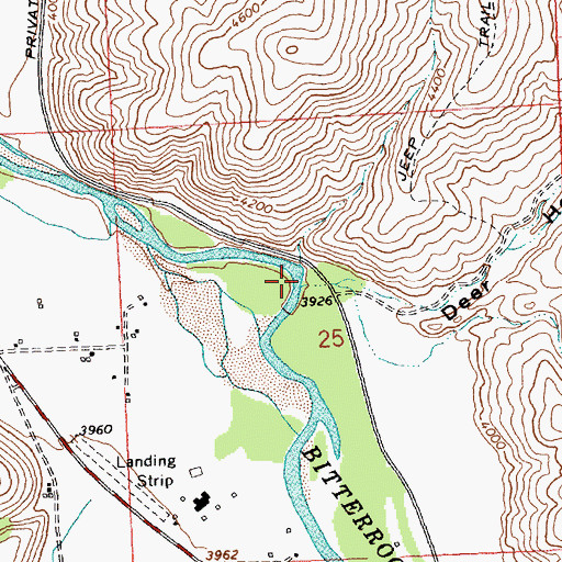 Topographic Map of Deer Hollow, MT