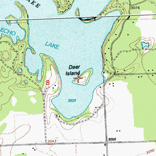 Topographic Map of Deer Island, MT