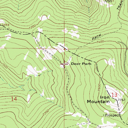 Topographic Map of Deer Park, MT