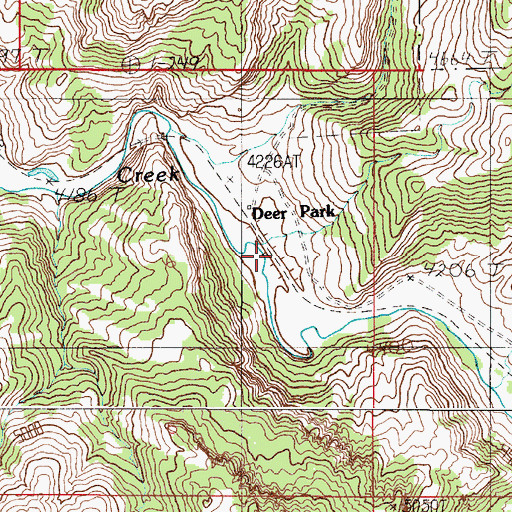 Topographic Map of Deer Park, MT
