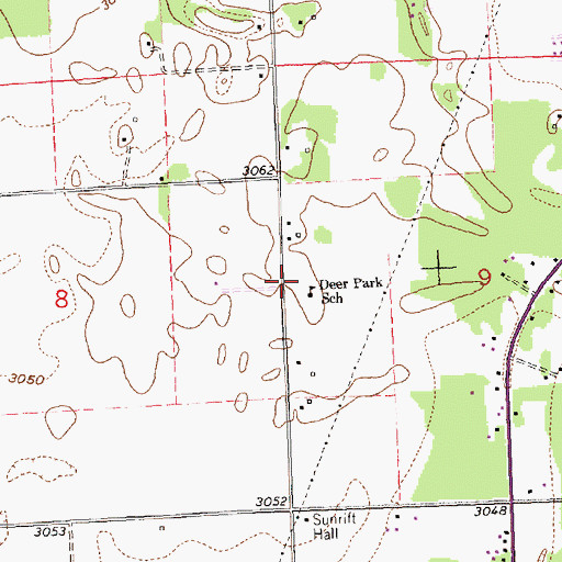 Topographic Map of Deer Park School, MT