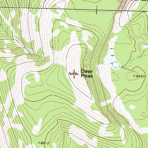 Topographic Map of Deer Peak, MT