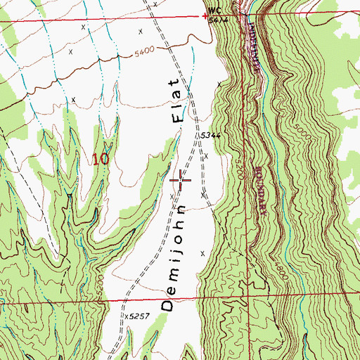 Topographic Map of Demijohn Flat, MT