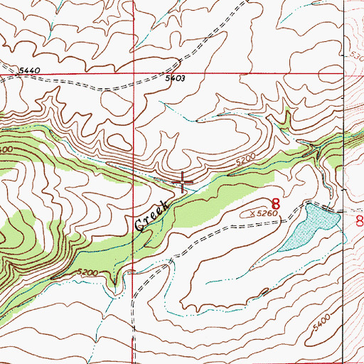 Topographic Map of Democrat Gulch, MT
