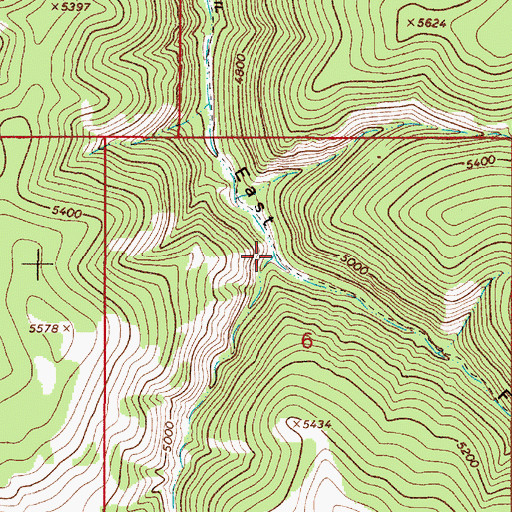 Topographic Map of Den Gulch, MT