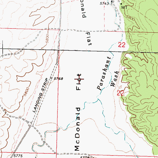 Topographic Map of McDonald Flat, AZ