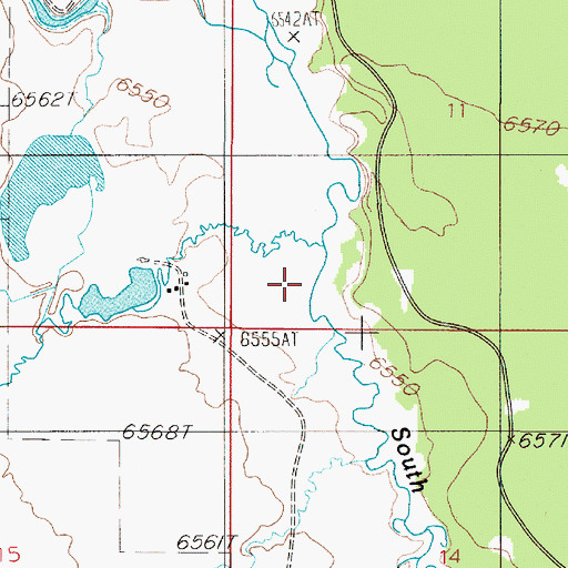 Topographic Map of Denny Creek, MT