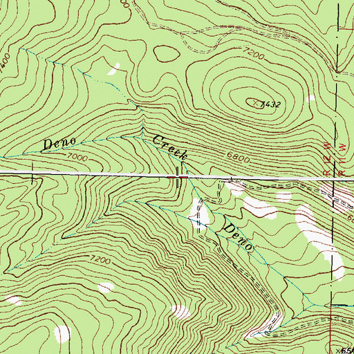Topographic Map of Deno Creek, MT
