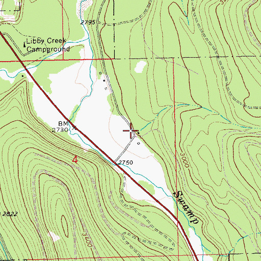 Topographic Map of Detgen Creek, MT