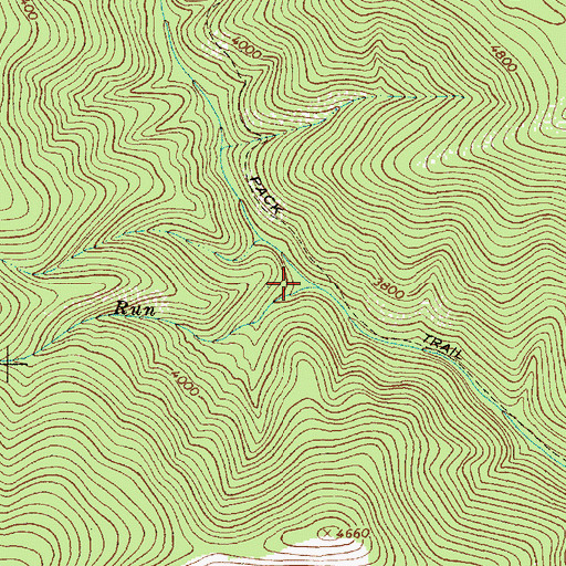 Topographic Map of Devil Run, MT