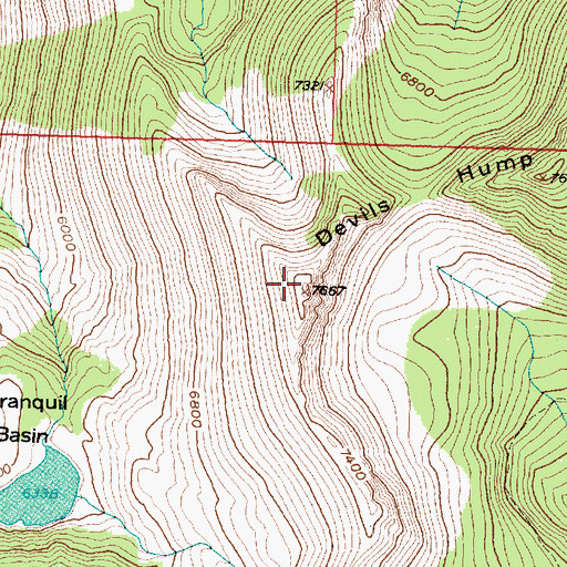 Topographic Map of Devils Hump, MT