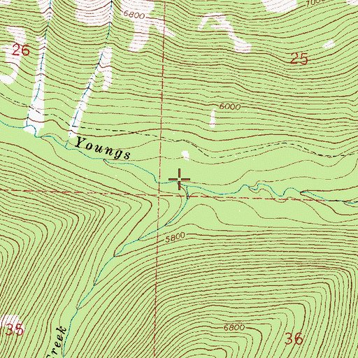Topographic Map of Devine Creek, MT