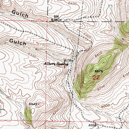 Topographic Map of Dexter Gulch, MT
