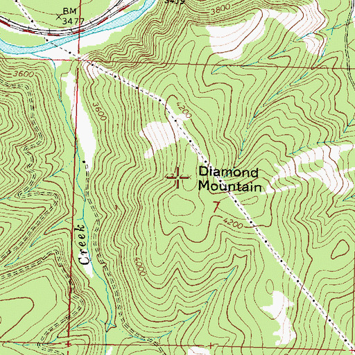 Topographic Map of Diamond Mountain, MT