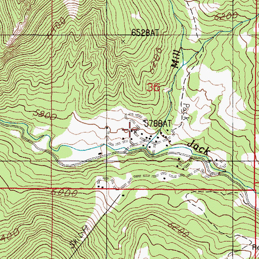 Topographic Map of Diamond Ranch, MT