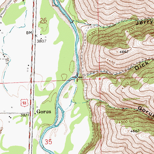 Topographic Map of Dick Gulch, MT