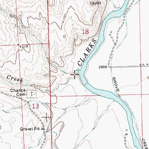 Topographic Map of Dilworth Creek, MT