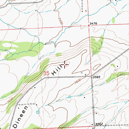 Topographic Map of Dineen Hill, MT