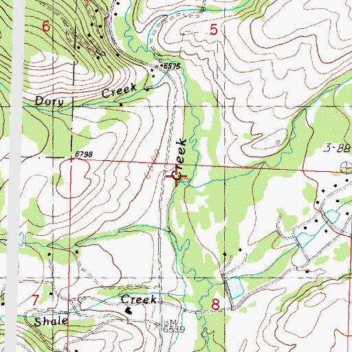 Topographic Map of Dingley Creek, MT