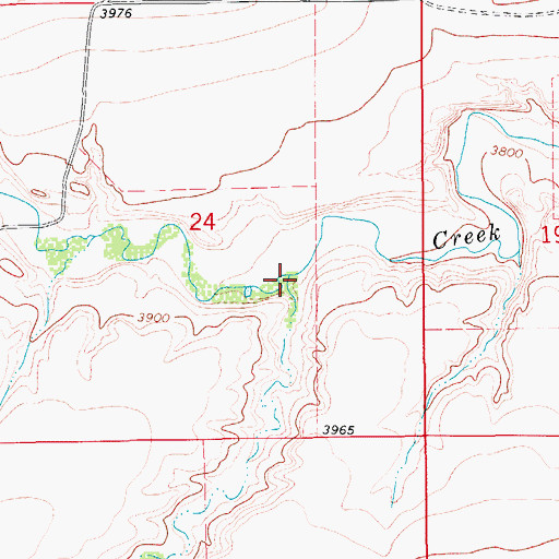 Topographic Map of Dipping Vat Creek, MT