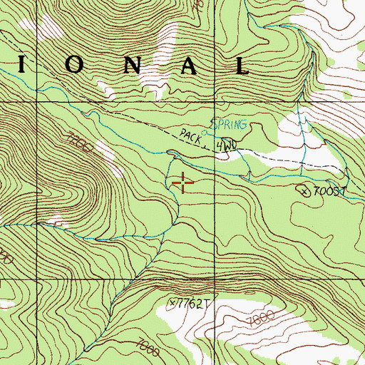 Topographic Map of Dirty Creek, MT