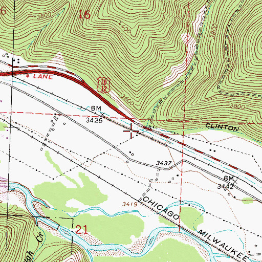 Topographic Map of Dirty Ike Creek, MT