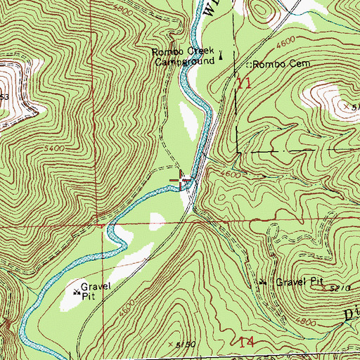 Topographic Map of Ditch Creek, MT