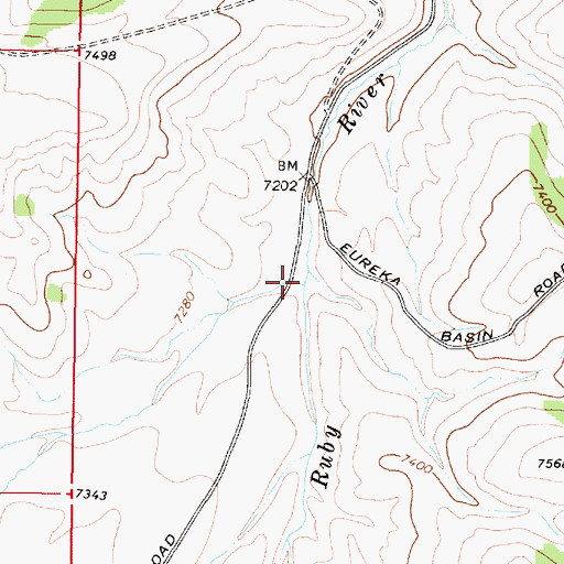 Topographic Map of Divide Creek, MT