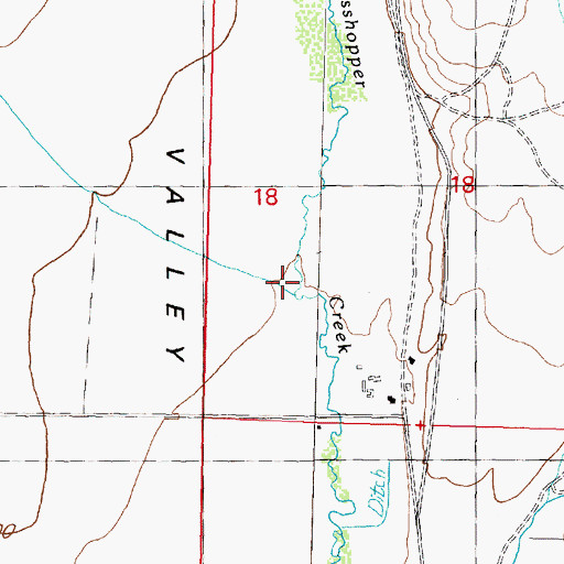 Topographic Map of Divide Creek, MT