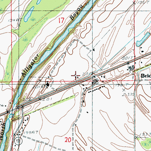 Topographic Map of Saint Johns Missionary Baptist Church, AR