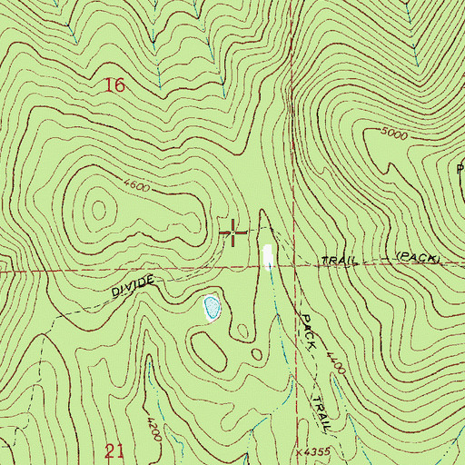 Topographic Map of Divide Trail, MT