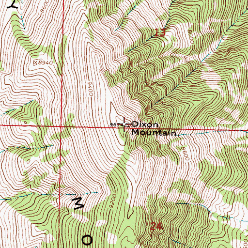 Topographic Map of Dixon Mountain, MT