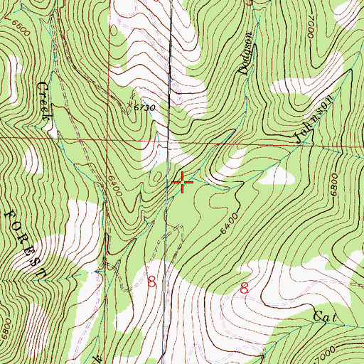 Topographic Map of Dodgson Creek, MT