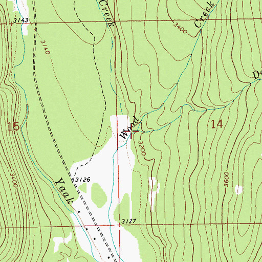 Topographic Map of Dog Creek, MT